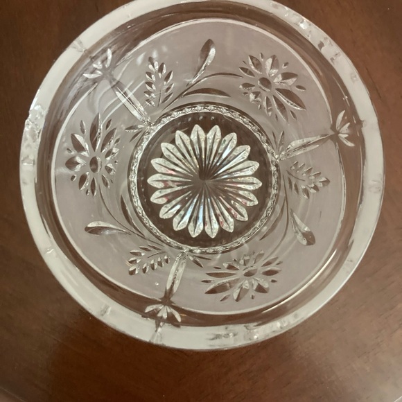 VTG Zajecar cut lead crystal 8” bowl & matching trinket...